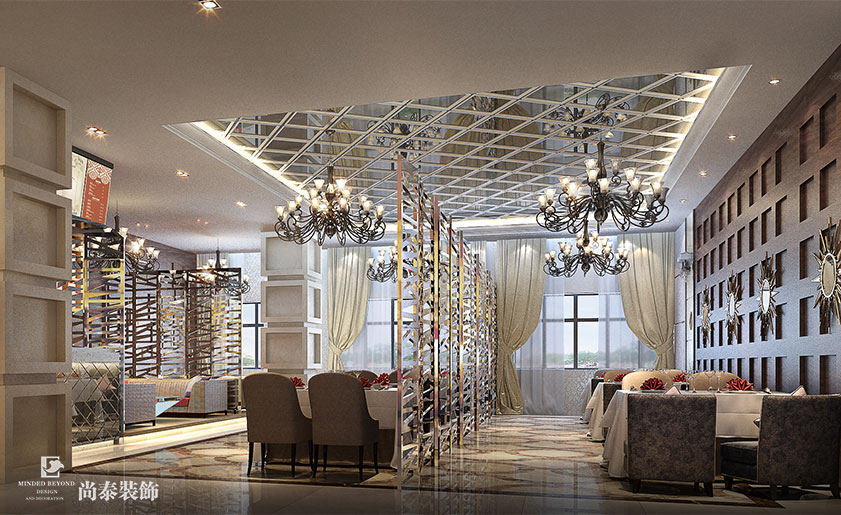 酒店餐厅设计效果图 酒店餐厅设计效果图